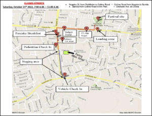 A route map for the parade